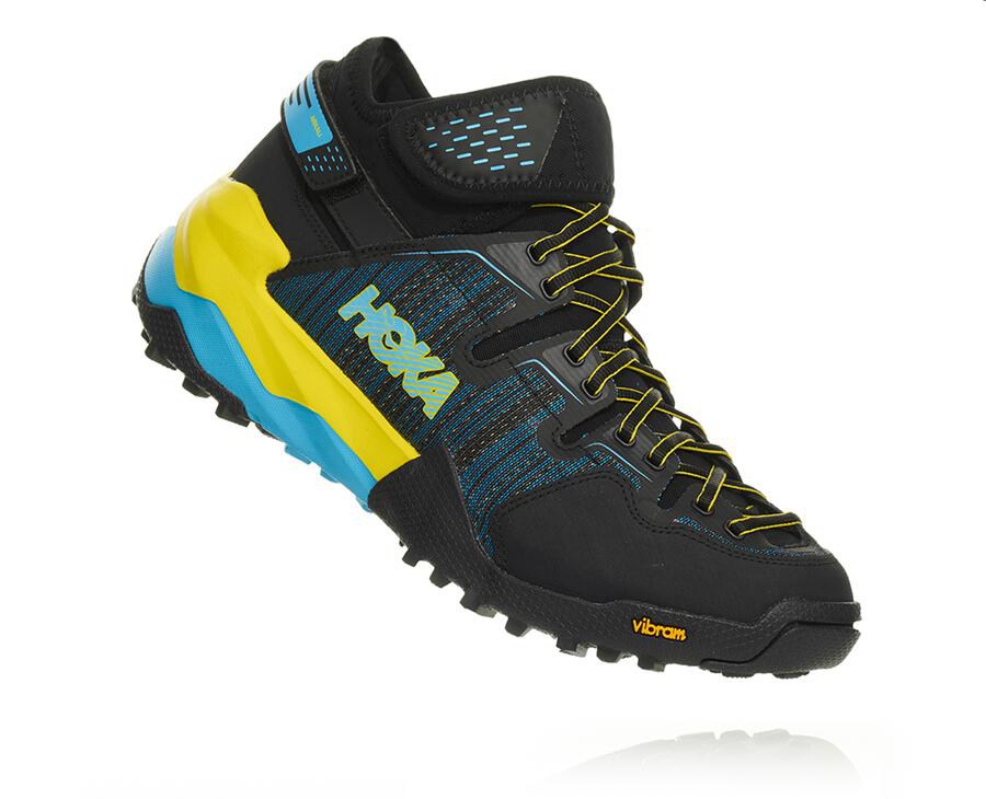 Hoka Australia One One Arkali - Mens Trail Shoes Black/Blue - ZXWSF-2567